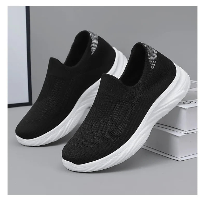 Knitted fabrics casual walking Shoes