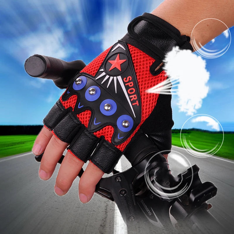 Cycling Gloves Half Finger Motorcycle Bicycle Breathable Anti-slip MTB Bike Fitness Sport Training Glove