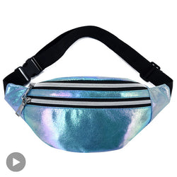 Men Women Fanny Waist Bag Pack Male Belt Pouch For Holographic Belly Banana Lady Kangaroo Bum Hip Side Sport Sachet Waistbag Sac