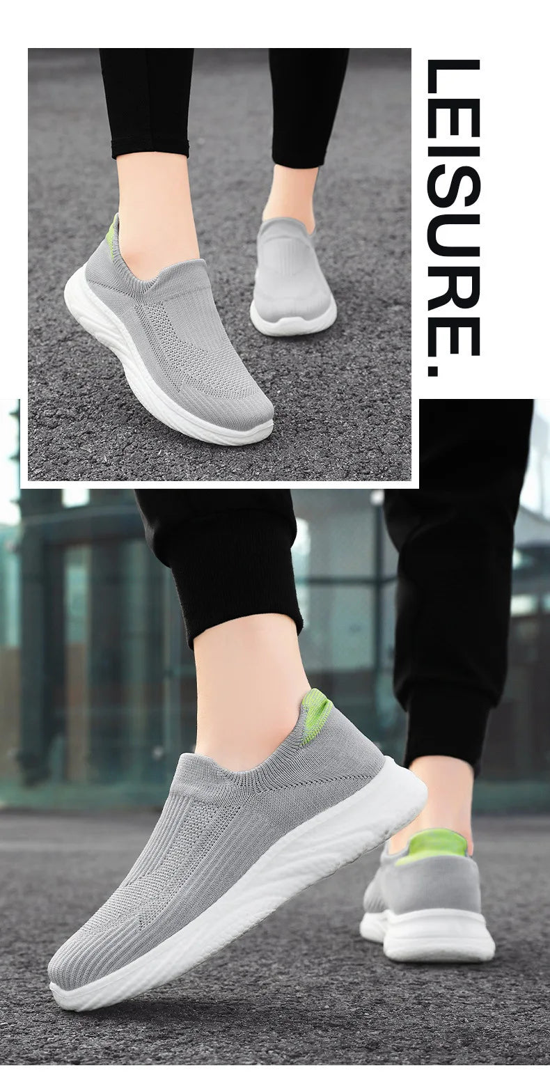 Knitted fabrics casual walking Shoes