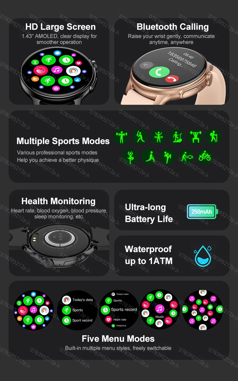 Waterproof electronic sports smartwatch