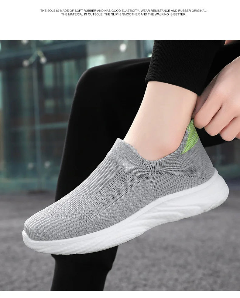 Knitted fabrics casual walking Shoes