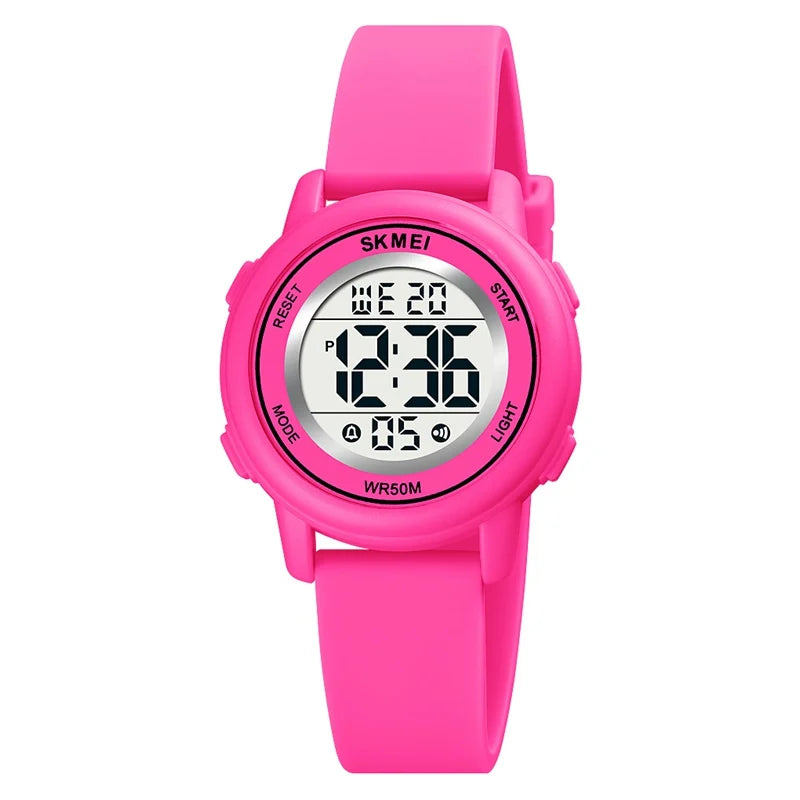 Skmei Fashion LED Light Stopwatch Digital Sports Watches Women Student Waterproof Calendar Wristwatch For Ladies Female Alarm